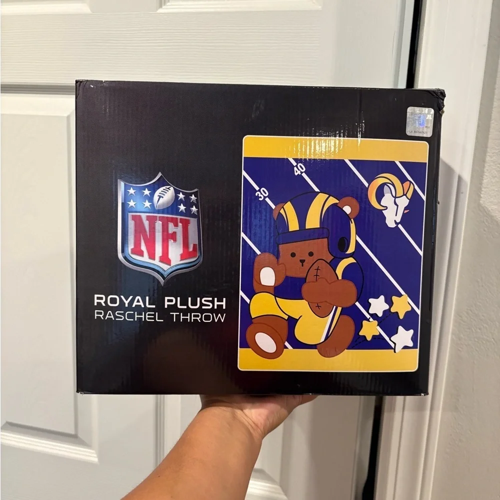 Los Angeles Rams NFL Royal Plush Baby Blanket New in Box 40 x 50